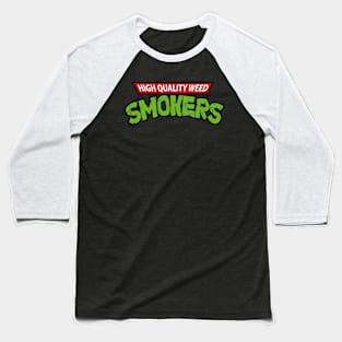 High Quality Weed Smokers Logo Baseball T-Shirt